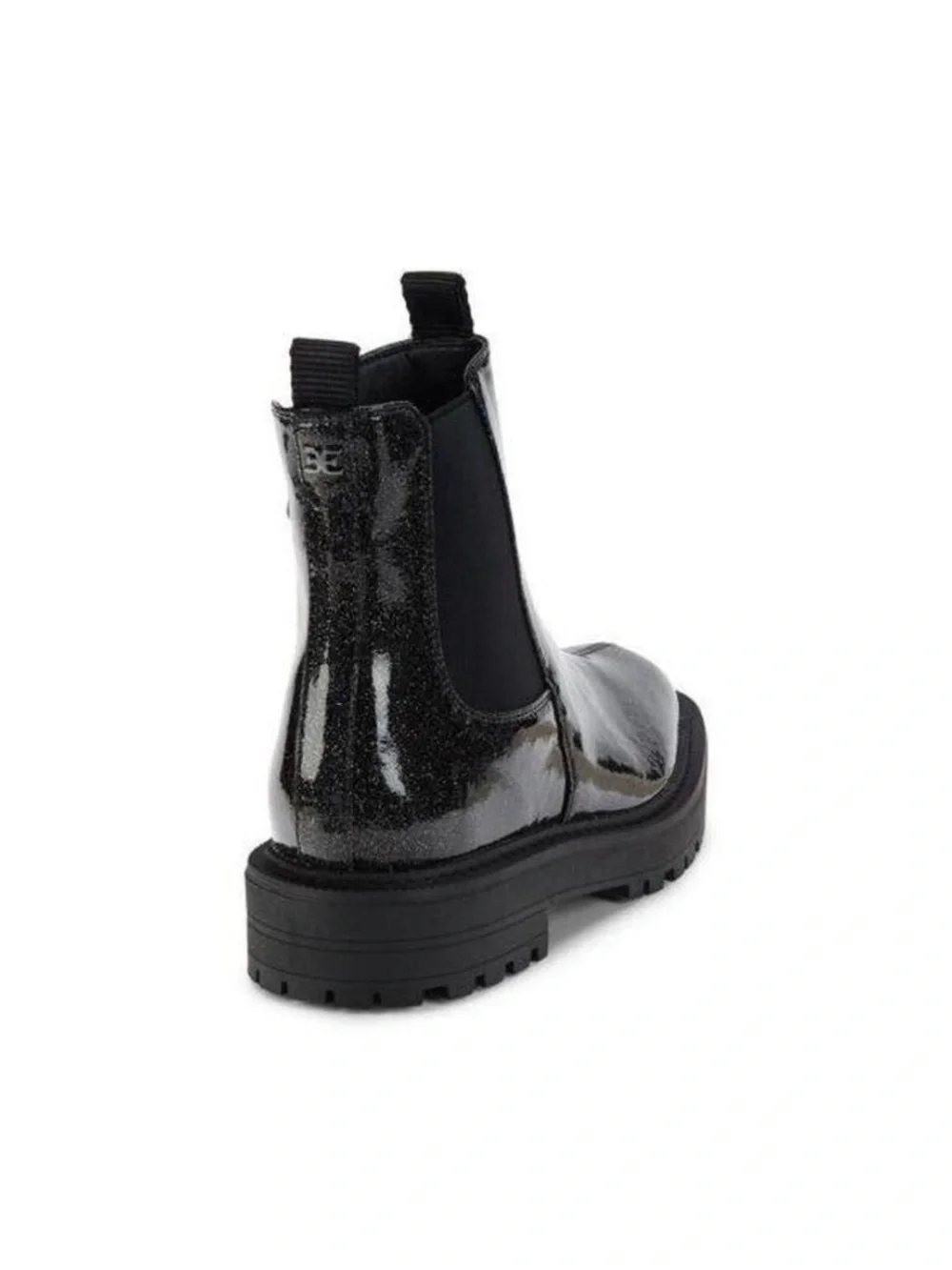 Sam Edelman Laguna Chelsea Combat Boots Girls Size 3 Black Glitter
